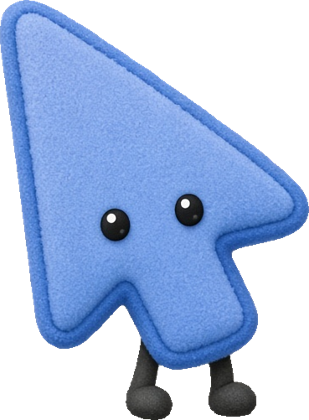 Kuartal Agents mascot: a plush blue cursor