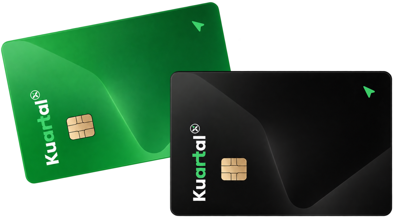 Kuartal Card, in green and black