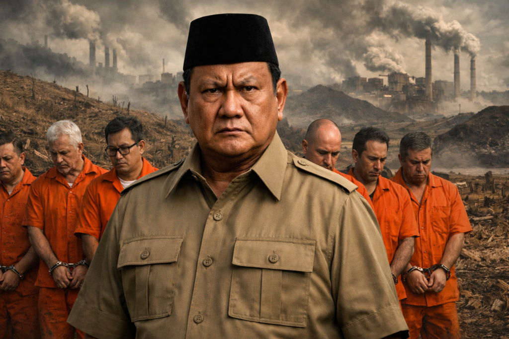 Prabowo Furious at Business Owners causing Disasters (Gen AI)