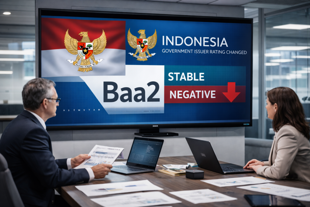 Moody Indonesia Bond Rating Falls (Gen AI)